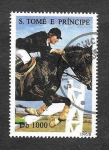 Sellos de Africa - Santo Tom y Principe -  1217 - Caballo