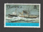 Stamps : America : Dominica :  Barcp con destino a Dominica