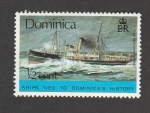 Sellos de America - Dominica -  Barcp con destino a Dominica