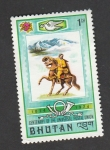 Stamps Bhutan -  Centenario de la UPU