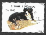 Sellos de Africa - Santo Tomé y Principe -  1242 - Perro y Gato