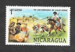 Sellos del Mundo : America : Nicaragua : 1085 - 150 Aniversario de Julio Verne