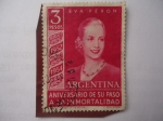 Sellos de America - Argentina -  Eva María Duarte de Perón (1919-1952) Aniversari de su paso a la Inmortalidad. 2°Aniv.1952-1954.