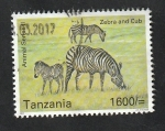 Stamps Tanzania -  Cebras