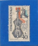 Stamps Czechoslovakia -  Violin