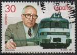 Stamps Spain -  Tren Talgo Talgo Actual y Retrato de Goicochea