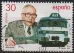 Stamps Spain -  Tren Talgo Talgo Actual y Retrato de Goicochea