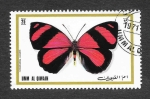 Sellos de Asia - Emiratos �rabes Unidos -  Mi627A - Mariposas