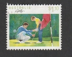 Stamps Australia -  Enseñando a jugar al golf
