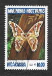 Stamps : America : Nicaragua :  1236 - Mariposas Nocturnas