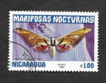 Stamps Nicaragua -  1233 - Mariposas Nocturnas