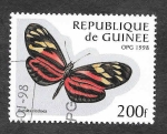 Stamps : Africa : Guinea :  1424 - Mariposa
