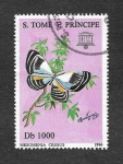 Sellos del Mundo : Africa : Santo_Tom_y_Principe : 1277 - Mariposa (UNESCO)
