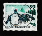 Stamps Austria -  Descansadero para aves en la montaña