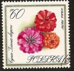 Stamps : Europe : Poland :  Flores - Zinnia elegans