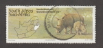 Stamps South Africa -  Rinoceronte, turismo