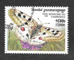 Stamps Cambodia -  1829 - Mariposas