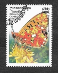 Stamps Cambodia -  1827 - Mariposas