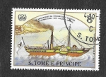 Stamps : Africa : S�o_Tom�_and_Pr�ncipe :  755c - XXV Aniversario de la Organización Marítima Internacional de las Naciones Unidas