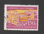 Sellos de Asia - Indonesia -  Entrega de pàquetes