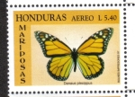 Stamps Honduras -  Mariposa monarca (Danaus plexippus)