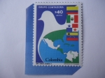 Stamps Colombia -  Grupo Contadora - 