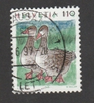 Stamps Switzerland -  Pareja de patos