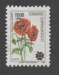 Stamps Turkey -  Papaver rhoeas