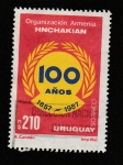 Stamps Uruguay -  Centenario Organización Armenia Hnchakian