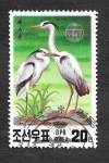 Sellos de Asia - Corea del norte -  2972 - Aves en Peligro de Extinción
