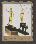 Stamps : Asia : United_Arab_Emirates :  Dos estatuillas del rey