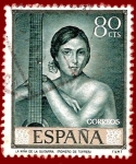 Stamps Spain -  Edifil 1660 La niña de la guitarra (Romero de Torres) 0,80