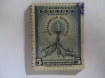 Stamps Ecuador -  Restauración-Democracia - Segundo Aniversario de la Revolución del 28 de Mayo de 1944 - Antorcha de 