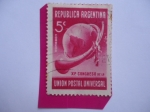 Stamps Argentina -  XI Congreso de la Unión Postal Universal - Emblema de la Representación UPU.