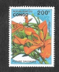 Stamps Republic of the Congo -  1019 - Flores Salvajes