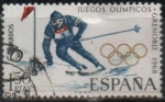 Stamps Spain -  X Juegos Olimpicos d´invierno en Grenoble 