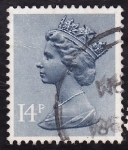 Stamps : Europe : United_Kingdom :  BÁSICOS -Isabel ll