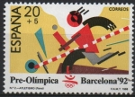 Stamps Spain -  JUEGOS  PRE-OLÍMPICOS  BARCELONA  1992.  PISTA  Y  CAMPO.