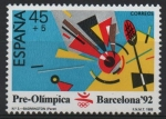Sellos de Europa - Espa�a -  JUEGOS  PRE-OLÍMPICOS  BARCELONA  1992.  BADMINTÓN.