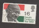 Sellos de Europa - Reino Unido -  Centenario nacimiento Gandhi