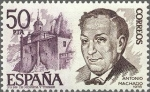 Stamps Spain -  2459 - Personajes españoles - Antonio Machado (1875-1939)
