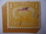 Stamps : America : Nicaragua :  Catedral de León - Serie:Palacio Nacional de Managua y Catedral de León - (1937)