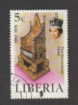 Stamps Liberia -  25 aniv. coronació Isabel II