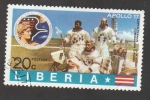 Sellos de Africa - Liberia -  Tripulación Apollo 17