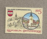 Stamps : Europe : Austria :  850 Aniversario de la iglesia de Gumpolds