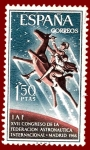 Stamps : Europe : Spain :  Edifil 1749 Congreso astronáutica 1966 1,50