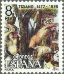 Sellos de Europa - Espa�a -  2466 - Centenarios - Tiziano Vecelio (1477-1576) y La bacanal