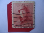 Stamps Belgium -  King Albert 1 (Con Casco) - Alemania- Bélgica - Batalla de Lieja -1914-1918