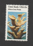 Stamps United States -  arrecifes de coral.Florida