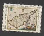 Sellos de Asia - Chipre -  Mapa de la isla